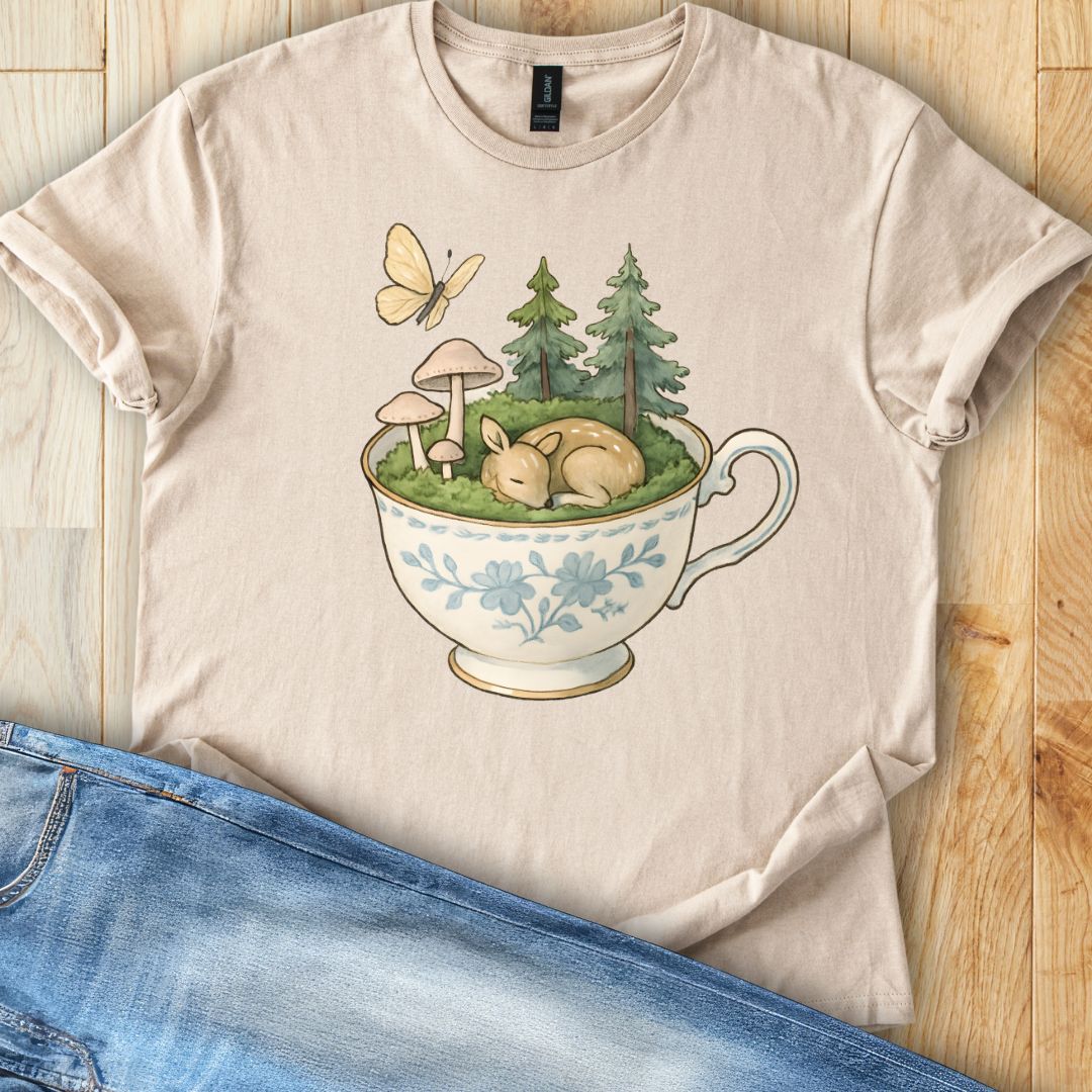 Tea Cup Woodland Fox T-Shirt