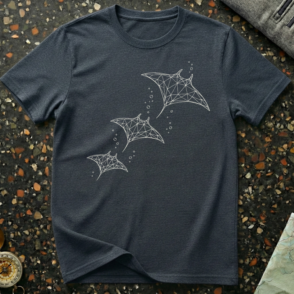 Manta Ray Triptych T-Shirt