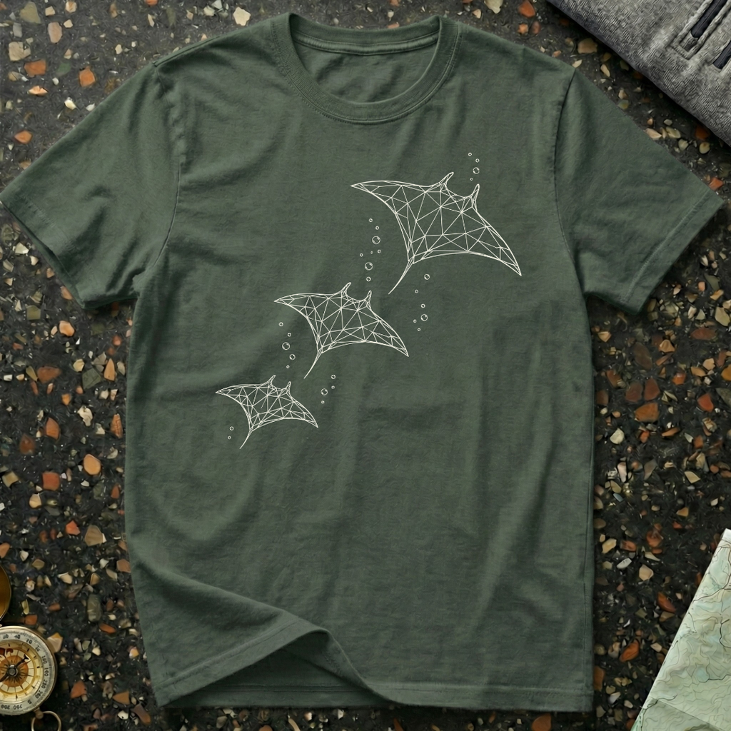 Manta Ray Triptych T-Shirt