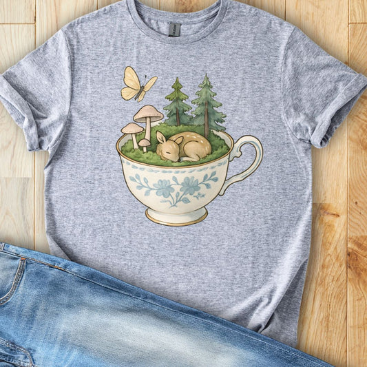 Tea Cup Woodland Fox T-Shirt